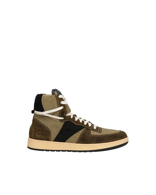 Rhude Man Sneakers Military Soft Leather Textile fibers