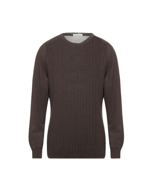 Paolo Pecora Man Sweater Dark Cotton Polyamide