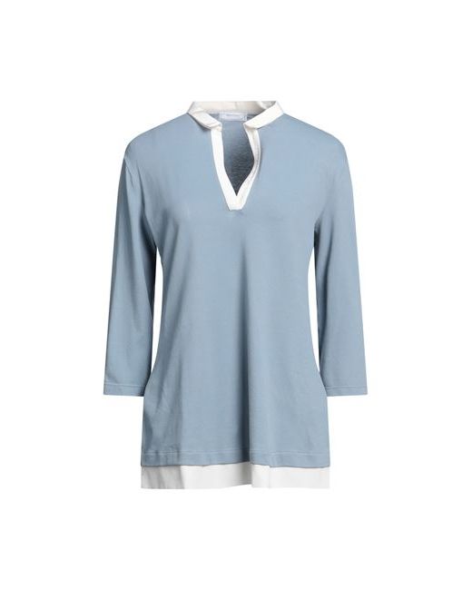 Barba Napoli Polo shirt Sky Cotton Elastane Silk