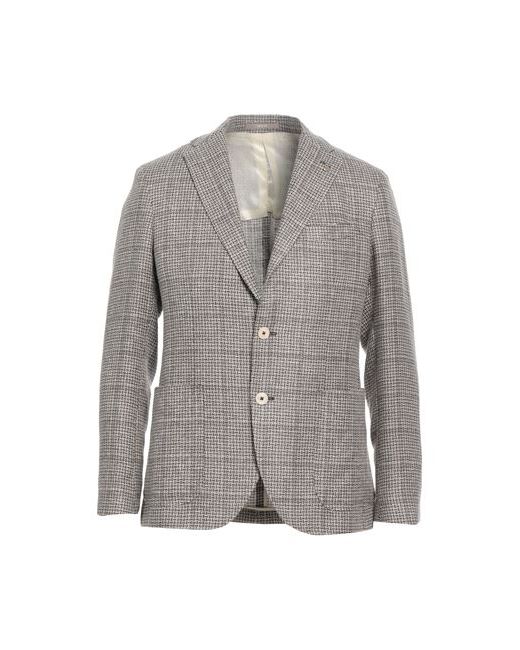 Paoloni Man Suit jacket Dove Virgin Wool Linen