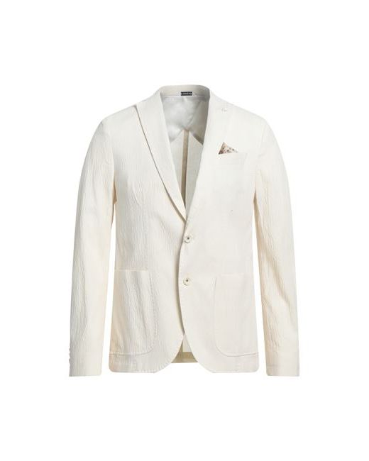 Manuel Ritz Man Suit jacket Cream Lyocell Cotton Elastane