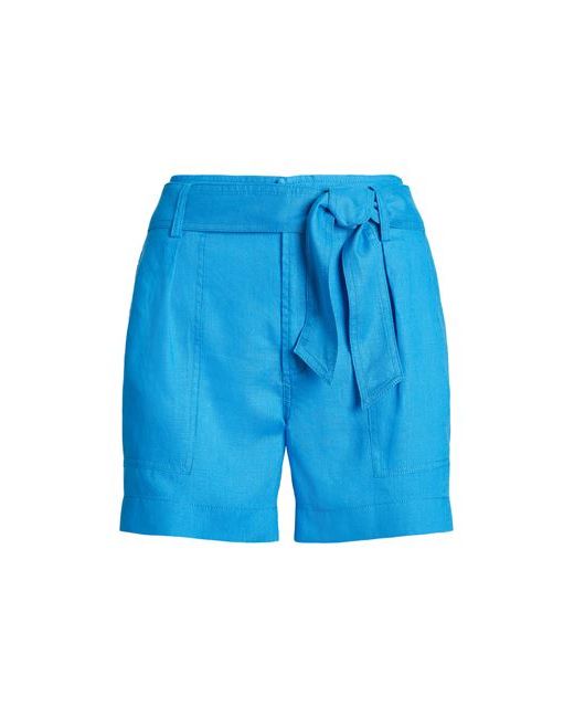 Lauren Ralph Lauren Belted Linen Short Shorts Bermuda Azure