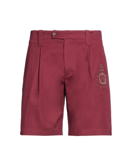 Dolce & Gabbana Man Shorts Bermuda Burgundy Cotton Elastane