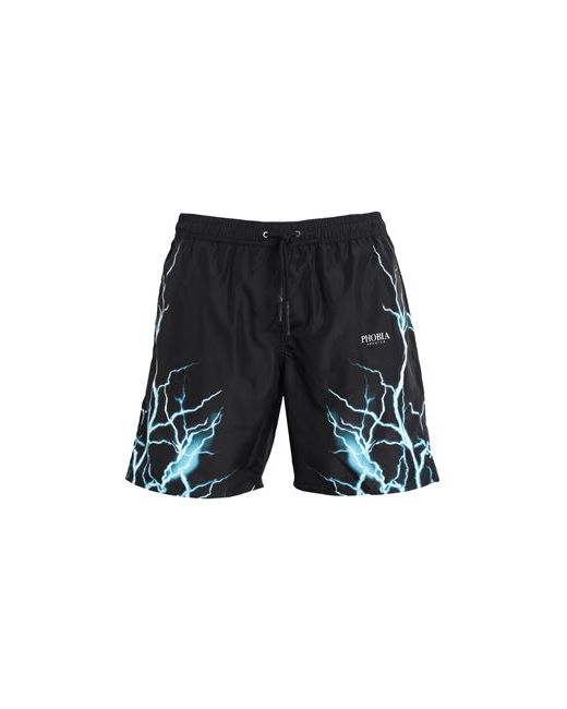 Phobia Archive Swimwear With Lightblue Lightning Man Swim trunks Polyester