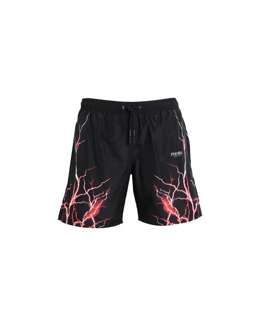 Phobia Archive Swimwear With Red Lightning Man Swim trunks Polyester