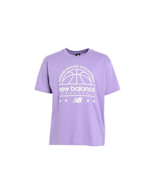 New Balance Hoops Cotton Jersey Short Sleeve T-shirt Man Lilac