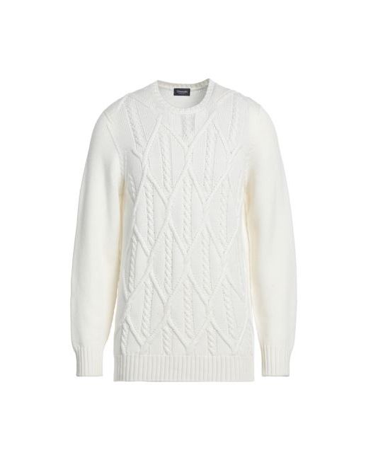 Drumohr Man Sweater Ivory Merino Wool