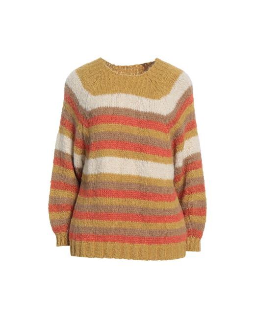 Crochè Sweater Camel Acrylic Mohair wool Wool Polyamide