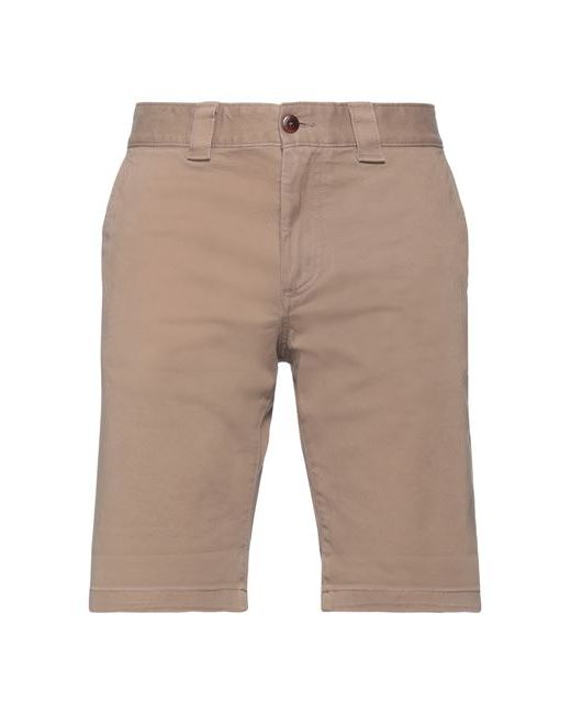 Tommy Jeans Man Shorts Bermuda Light brown Cotton Elastane