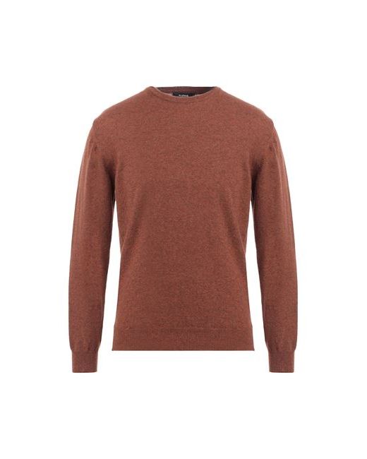 Alpha Studio Man Sweater Rust Viscose Nylon Wool Cashmere