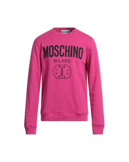 Moschino Man Sweatshirt Fuchsia Cotton