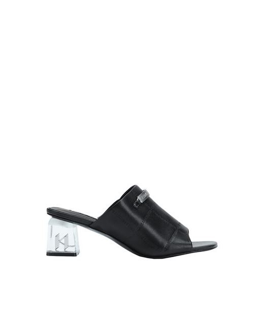 Karl Lagerfeld Ice Blok Quilted Mule Sandals Bovine leather