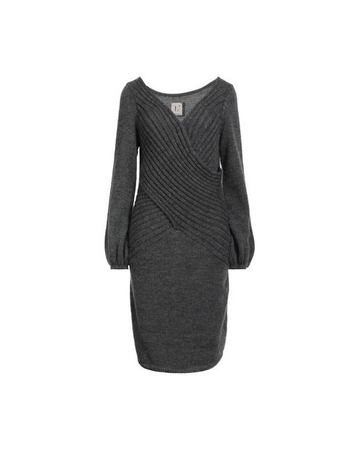 L' Autre Chose Midi dress Lead Acrylic Mohair wool