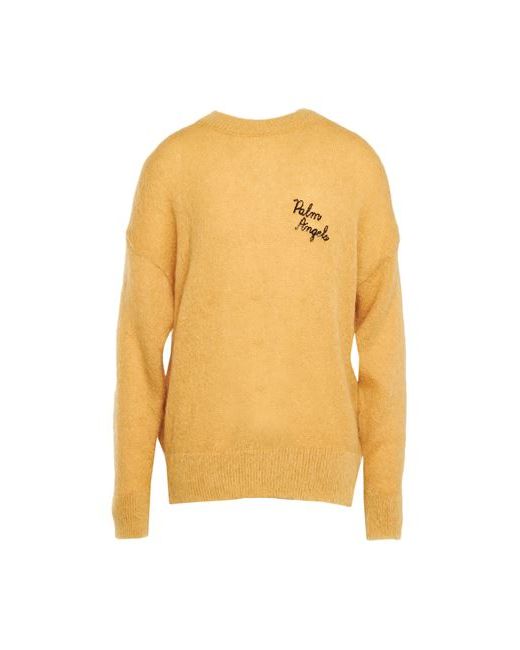 Palm Angels Man Sweater Mustard Mohair wool Polyamide Wool