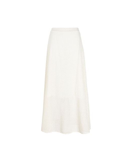 8 by YOOX Cotton High-waist Maxi Skirt Long skirt Cream