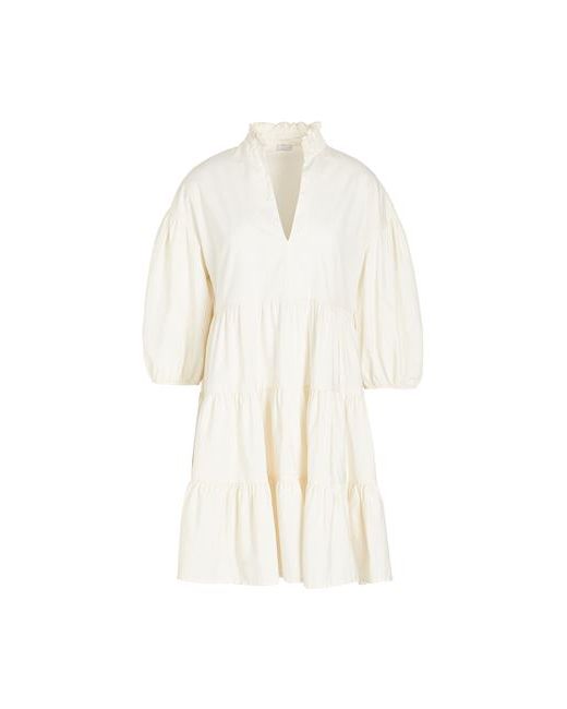 8 by YOOX Cotton Puff-sleeve Short Dress dress Cream