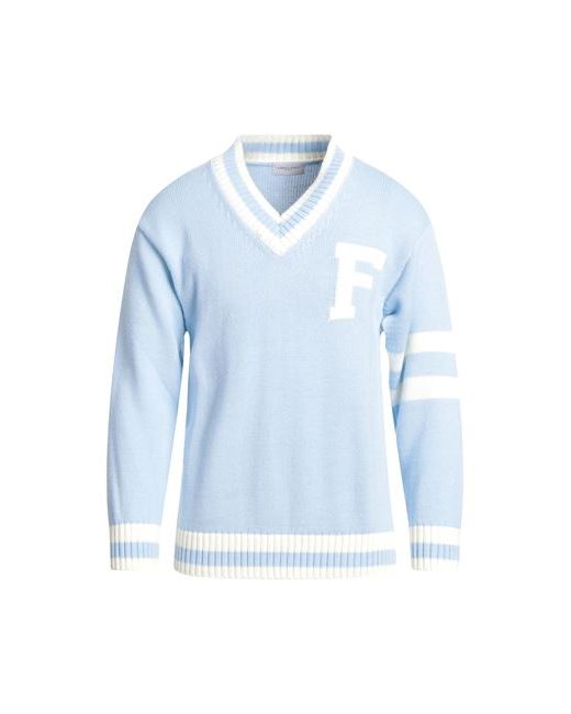 Family First Milano Man Sweater Sky Wool Polyamide Acrylic