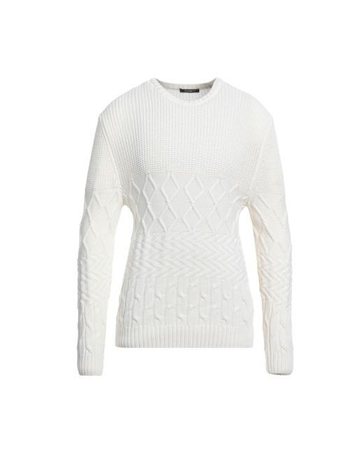 Exibit Man Sweater Ivory Merino Wool Acrylic