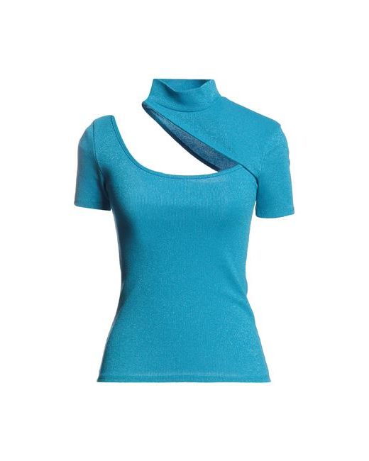Berna T-shirt Azure Polyacrylic Cotton Polyamide Metallic fiber Elastane