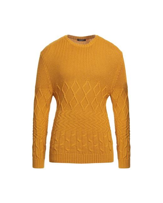 Exibit Man Sweater Ocher Merino Wool Acrylic