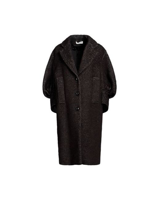 Meimeij Coat Dark Acrylic Polyester Wool