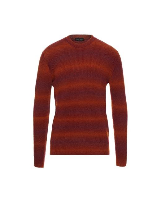 Roberto Collina Man Sweater Rust Merino Wool Nylon Elastane