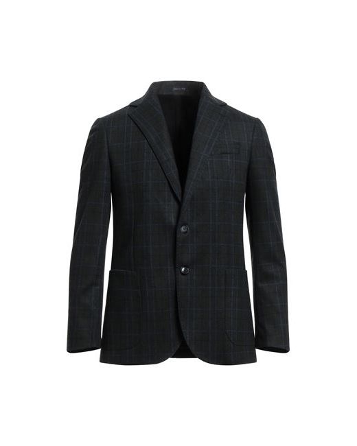 Herman & Sons Man Suit jacket Dark Viscose Nylon Elastane