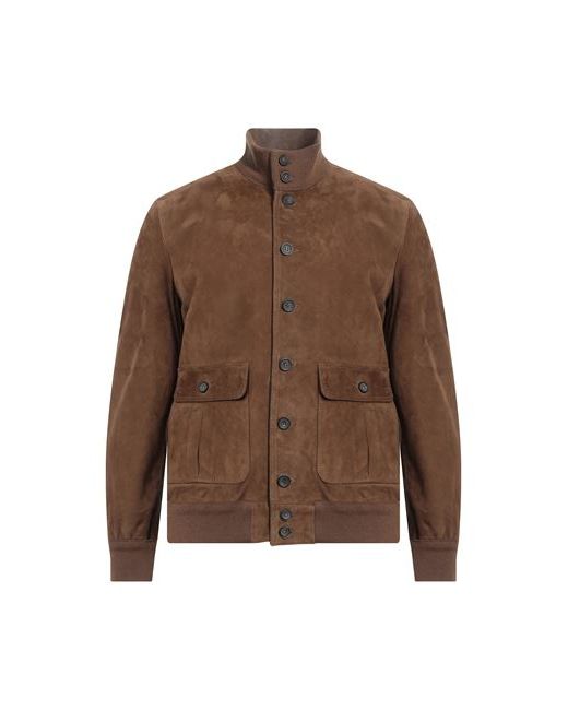 Andrea D'Amico Man Jacket Khaki Soft Leather