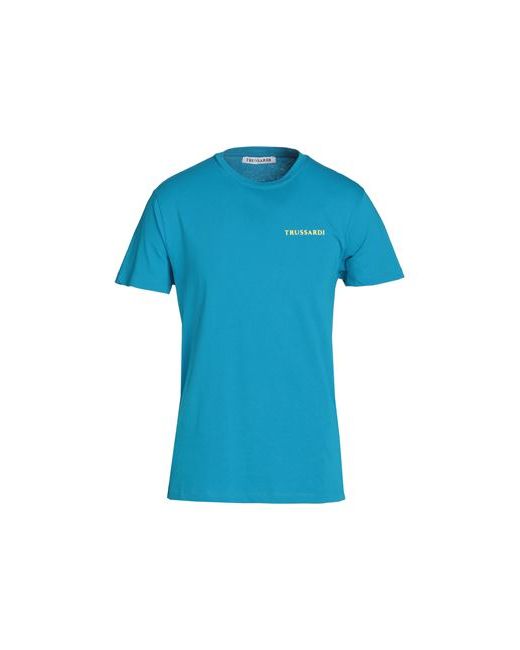 Trussardi Man T-shirt Azure Cotton