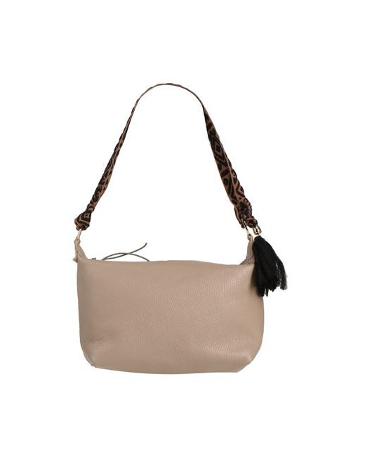 Anita Bilardi Shoulder bag Light brown Bovine leather Cotton