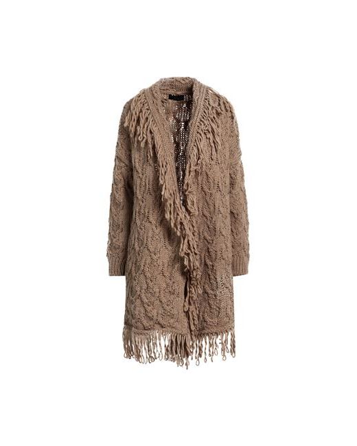 Angela Mele Milano Cardigan Camel Acrylic Viscose Wool Alpaca wool