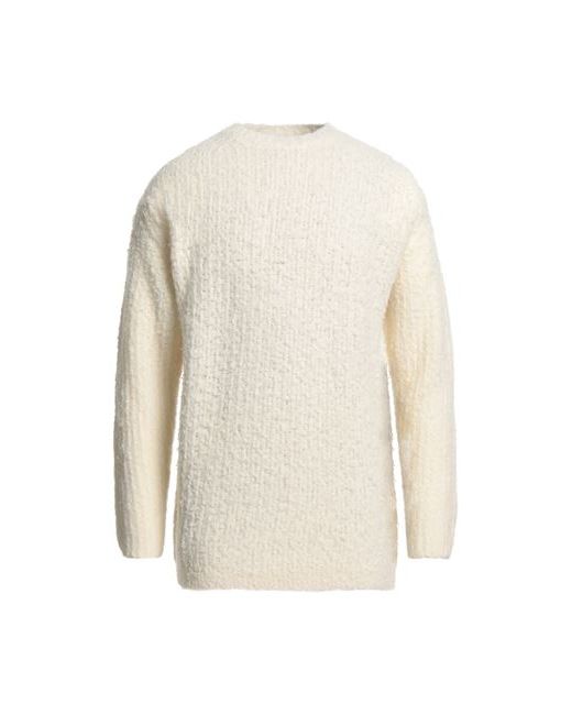 Auralee Man Sweater Ivory Wool Nylon