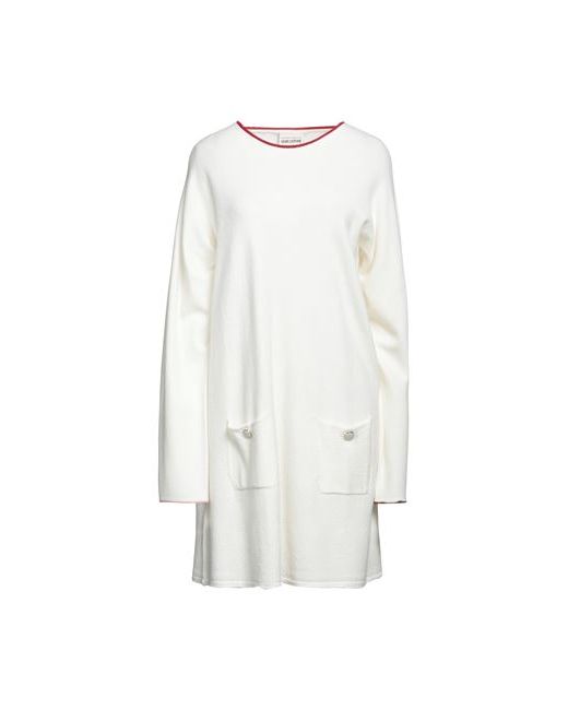 Semicouture Short dress Ivory Virgin Wool