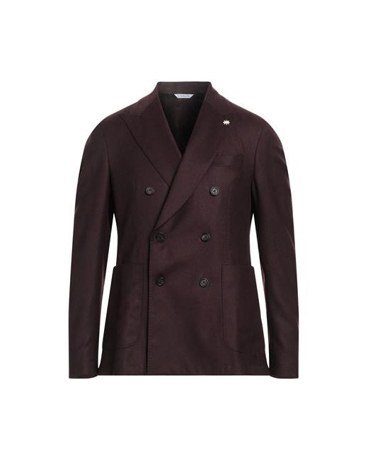 Manuel Ritz Man Suit jacket Burgundy Virgin Wool Elastane
