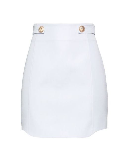 Balmain Mini skirt Sky Wool Viscose Cotton