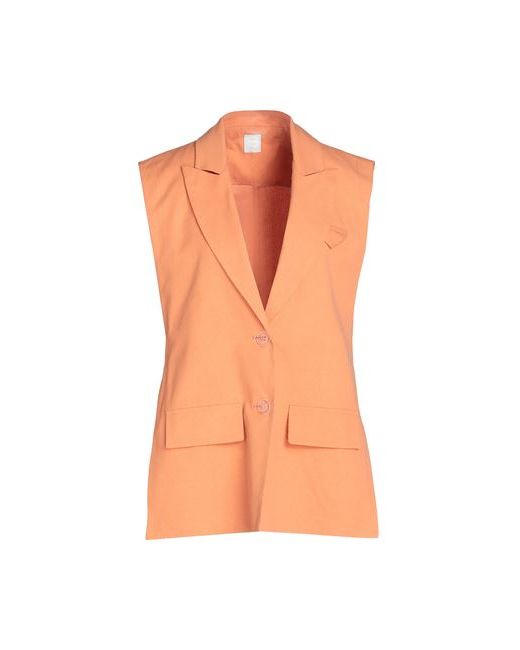 8 by YOOX Cotton-silk Sleeveless Blazer Suit jacket Apricot 2 Cotton Silk