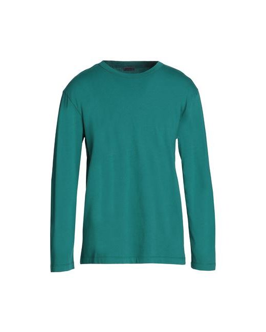 8 by YOOX Organic Cotton L/sleeve T-shirt With Print Man Emerald S