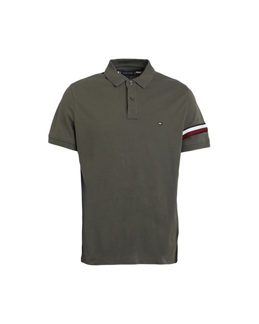 Tommy Hilfiger Man Polo shirt Military S Cotton