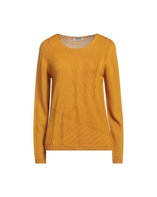 Tsd12 Sweater Mustard M Merino Wool Acrylic