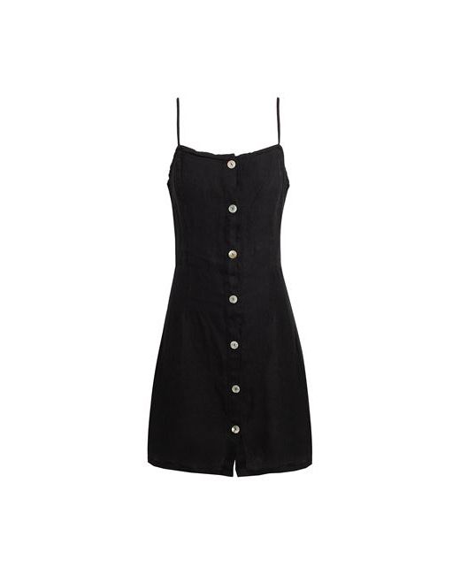 8 by YOOX Linen Button-front Mini Slip Dress Short dress 2