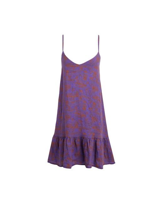 8 by YOOX Printed Linen Slip Mini Dress Short dress 2