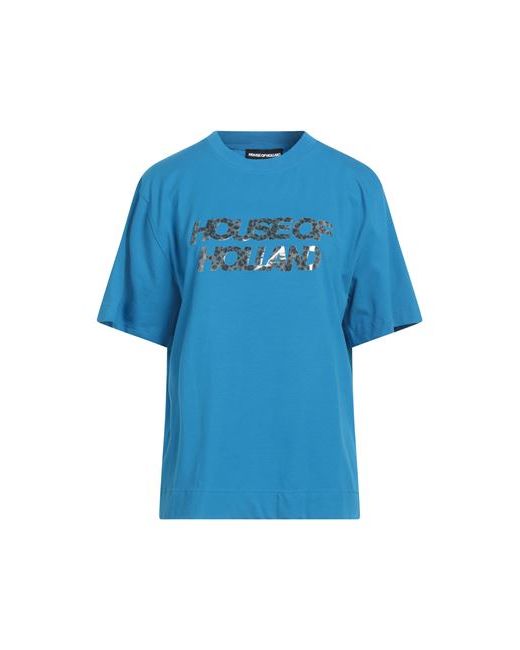 House Of Holland T-shirt Azure S Cotton Elastane