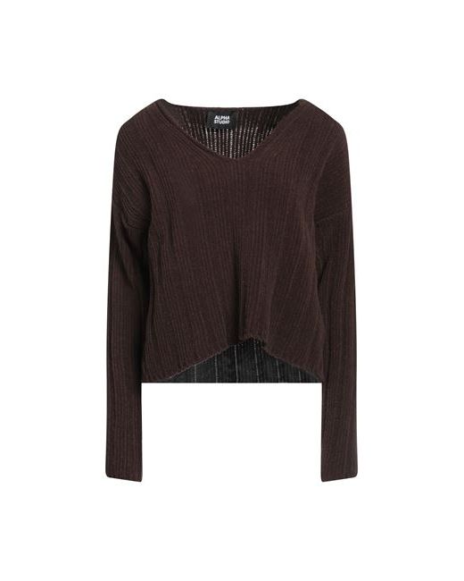 Alpha Studio Sweater Cocoa 4 Wool Polyamide Cotton