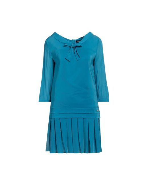 Byblos Short dress Azure Viscose Silk Elastane
