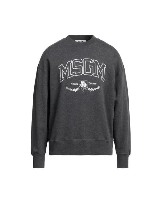 Msgm Man Sweatshirt Lead M Cotton
