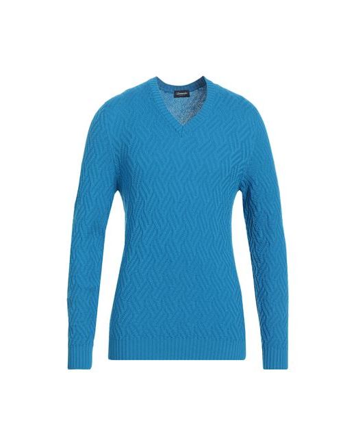 Drumohr Man Sweater Azure 36 Merino Wool