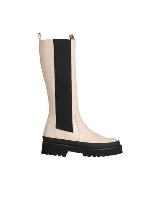 Paloma Barceló Knee boots Cream 8 Soft Leather Textile fibers