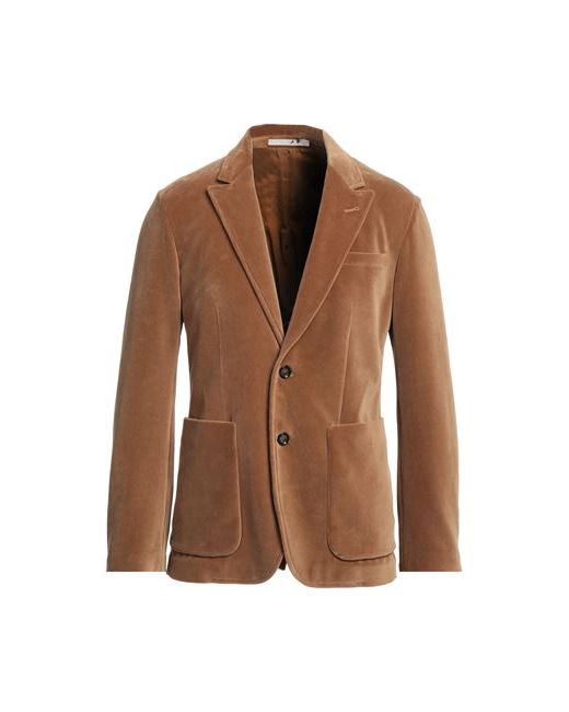 Paolo Pecora Man Suit jacket Camel Cotton Polyamide Elastane