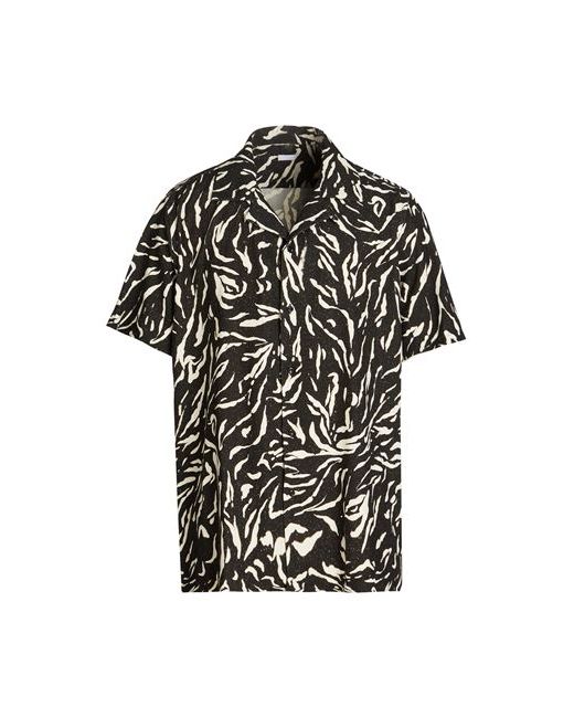 8 by YOOX Silk Printed Camp-collar S/sleeve Oversize Shirt Man S