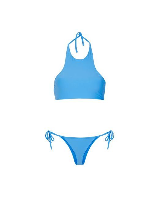 8 by YOOX Recycled Halter Top Bikini Azure S polyamide Elastane